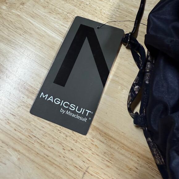 Magicsuit NWT Rita Tankini Top Gold Rush Size 12 Tiered Ruffle V-Neck Adjustable - Picture 4 of 11